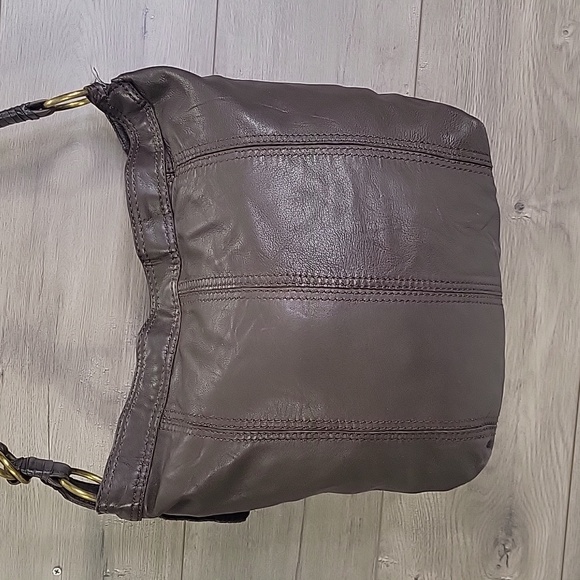 Lucky Brand Brown Leather Crossbody Bucket Shoulder Bag - Picture 3 of 11